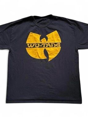 WU-TANG Logo Black T-Shirt with Yellow Emblem XL